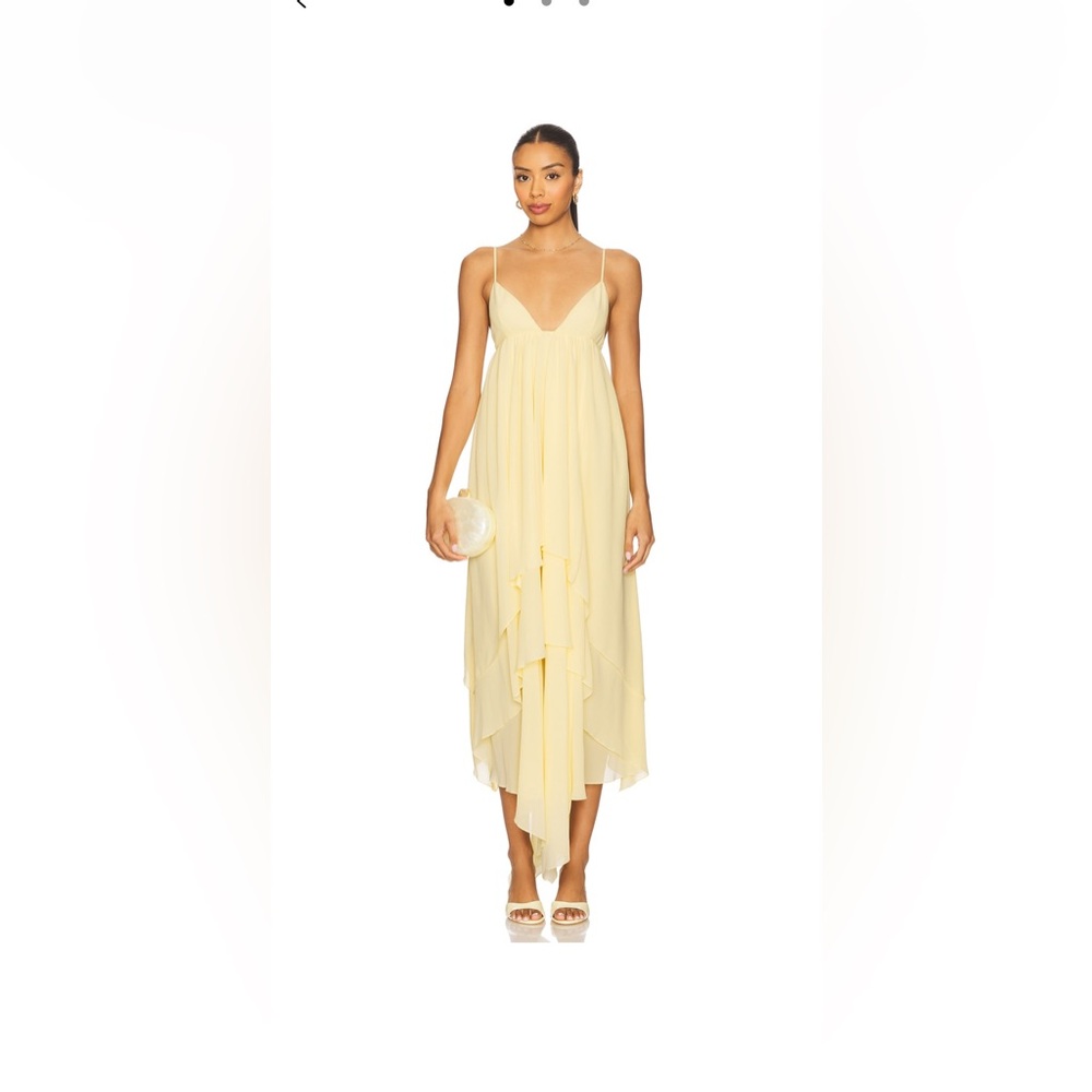 Elegant Yellow Layered Dress